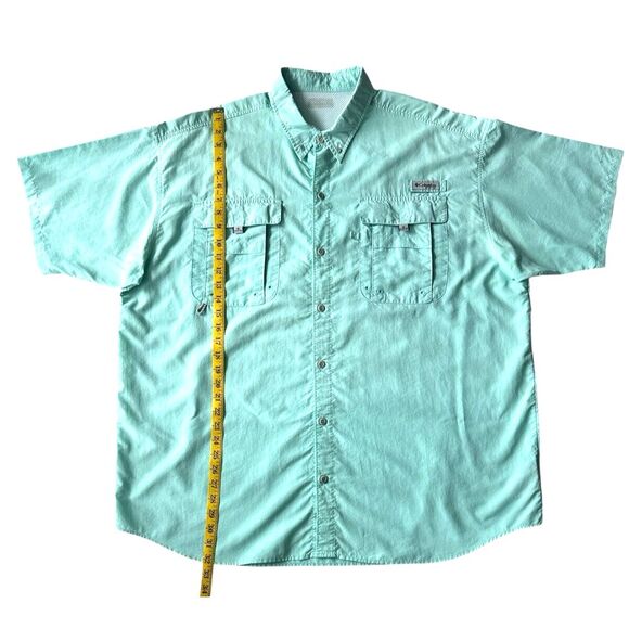 Columbia Men's PFG Bahama II Short Sleeve Shirt - Omni-Shade, Mint - Picture 5 of 10